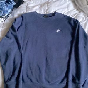 Dark blue long sleeve crew neck